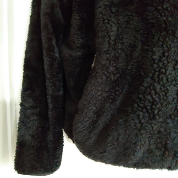 Lilly Pulitzer Skipper Black Sherpa Half Zip Pullover Plush Soft Cozy L - Picture 6 of 14